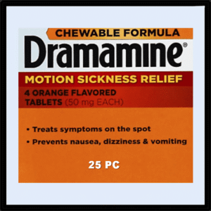 D2-3090 DRAMAMINE ORIGINAL FORMULA 25PC P/25 (0.80¢Ea)