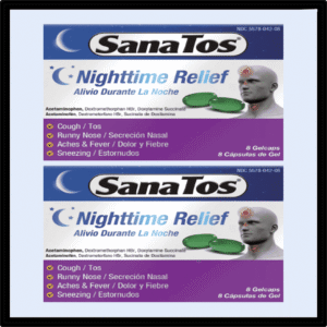 sanatos night time relief noche 8 caps wholesaler