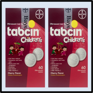 H3-4020 TABCIN TABLET NIÑOS SET 2  P/30 ($1.45=ea)