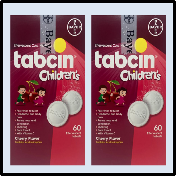 H3-4020 TABCIN TABLET NIÑOS SET 2  P/30 ($1.45=ea)