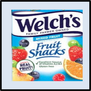 A9-2720 WELCH`S FRUIT SNACKS P/16 ($1.05)