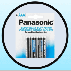 X9-1009 PANASONIC BATTERIES TRIPLE AAA set 4 P/12 (0.95¢Ea)