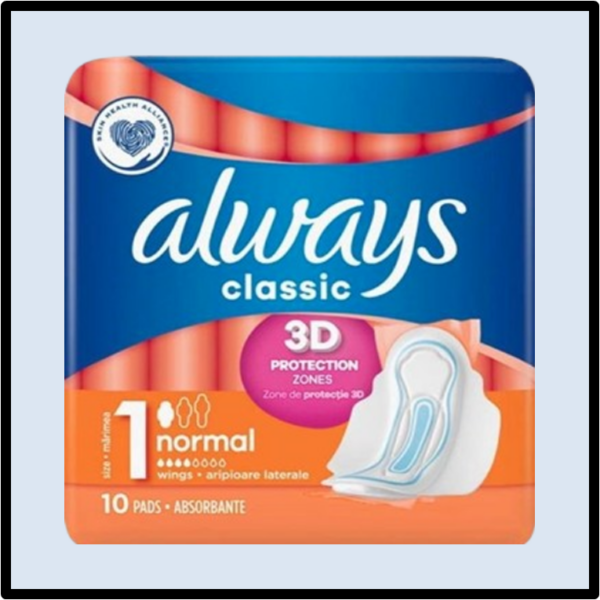 P2-5269 Always Classic 3D Protection 1 Normal 10 Pads P/16 ($2.45ea)