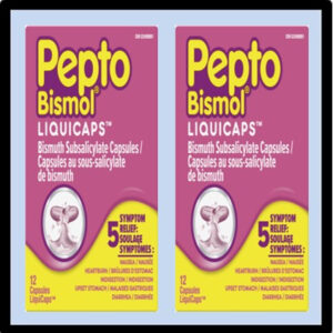 F2-1805 PEPTO BISMOL 12caps P/8 ($3.30=ea)
