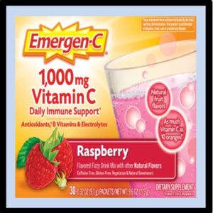 F4-1040 EMERGEN-C VITAMIN C RASPBERRY P/30 (¢0.50=ea)
