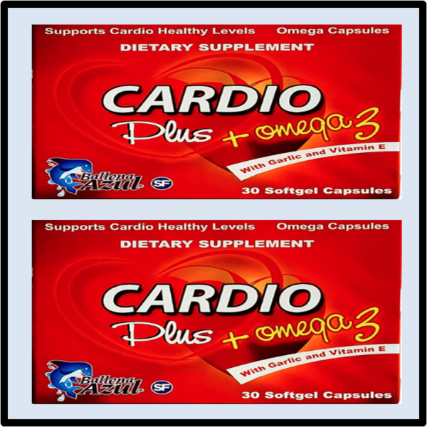 G2-4061 CARDIO PLUS + OMEGA 3 BALLENA AZUL P/6 ($6.30=ea)