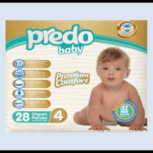G3-4795 PREDO BABY DIAPER SIZE #4 P/4 (7.95$Ea)