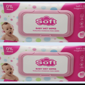 H5-1512 BABY WIPES SIMPLY SOFT PINK SET 80 P/24 (1.35$Ea)