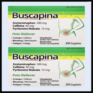F2-1550 BUSCAPINA ACETAMINOPHEN 24 TABS P/6 (7.60$Ea)