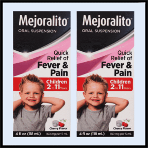 H2-3030 MEJORALITO ORAL SUSPENSION, FIEBRE & DOLOR 4oz P/6 (9.75$Ea)