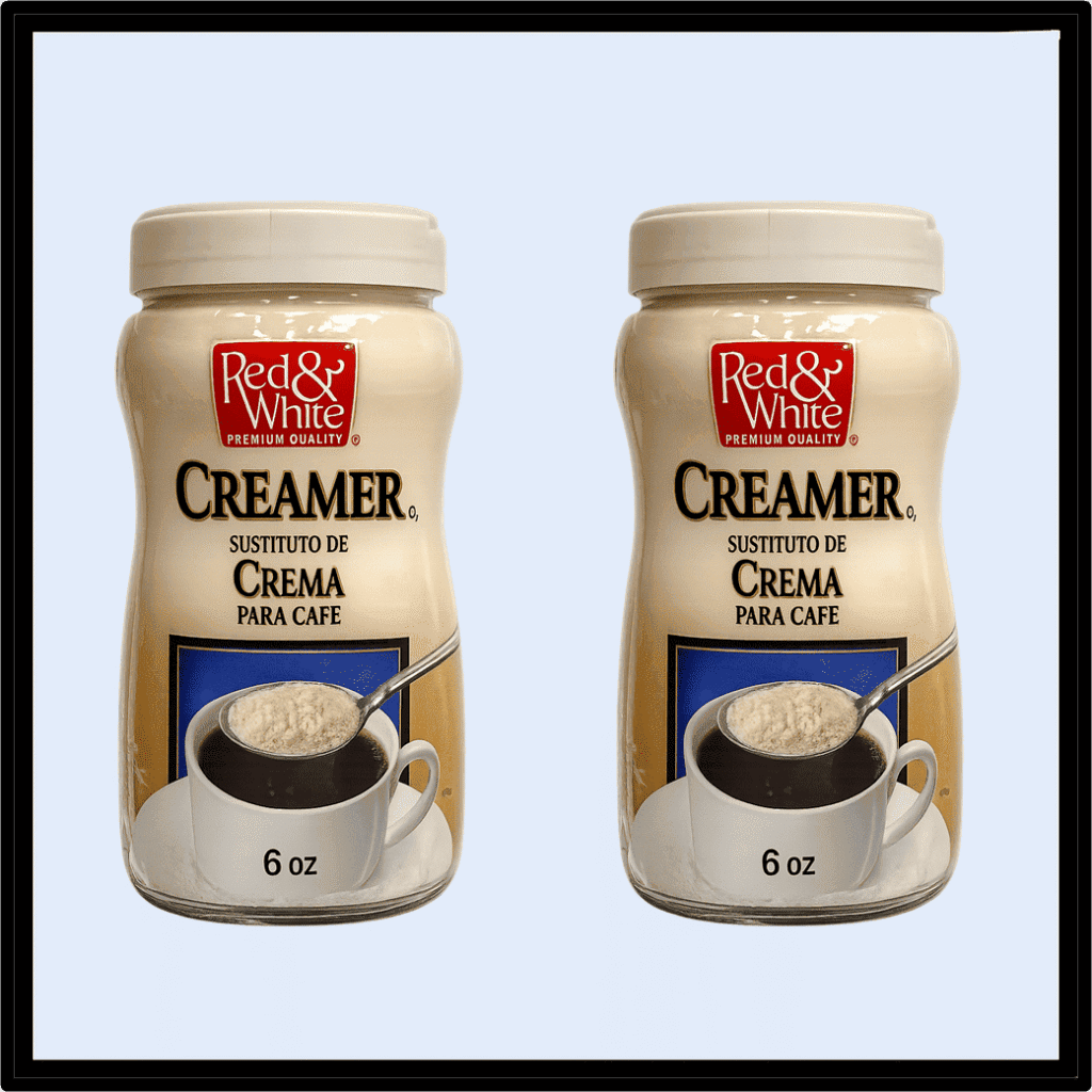 creamer crema para cafe red & white WHOLESALER 6 OZ