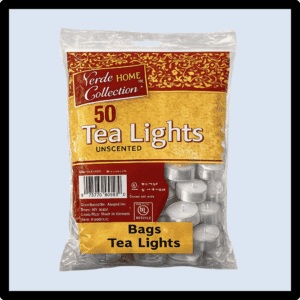 50 TEA LIGHTS VELAS BAG WHOLESALER
